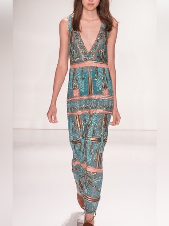Free People Dresses & Skirts - 🥳HP Rachel Zoe x Free People Kyra 2/XS Limited Ed Handmade Allover Beaded Gown